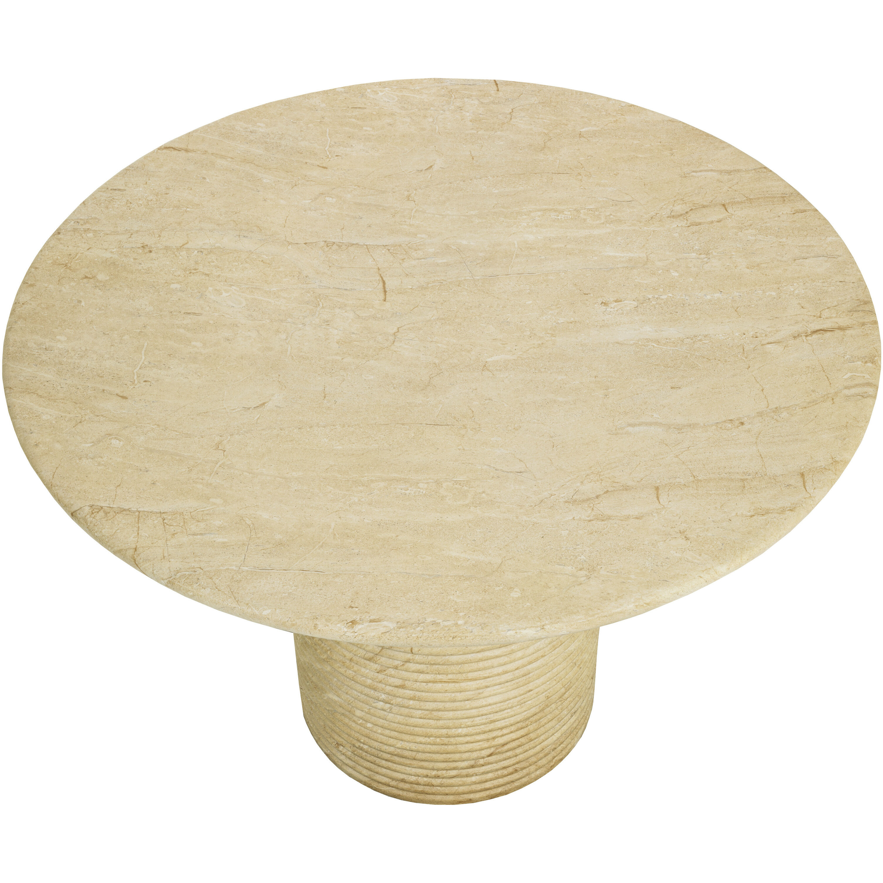 Riva 43 X 30 inch Travertine Look / Natural Outdoor Dining Table
